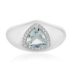 Anello in argento con Acquamarina