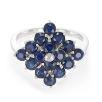 Anello in argento con Zaffiro Blu