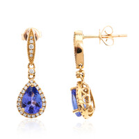 Orecchini in oro con Tanzanite AAA