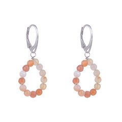 Orecchini in argento con Agata Rossa Botswana