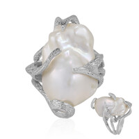 Anello in argento con Perla di Acqua Dolce (TPC)