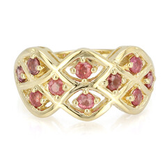 Anello in oro con Zaffiro Padparadscha (non riscaldato) (AMAYANI)