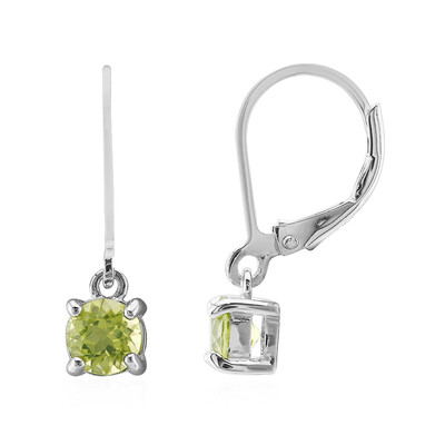 Orecchini in argento con Peridoto della Birmania