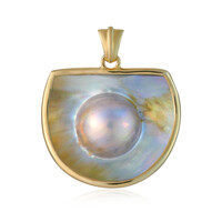Ciondolo in argento con Perla Mabe (Bali Barong)