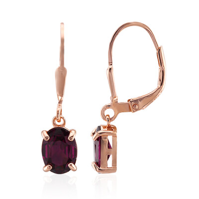 Orecchini in argento con Rodolite