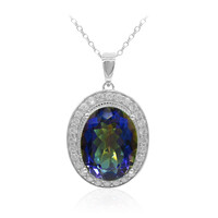 Collana in argento con Quarzo Mistico Blu