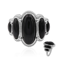 Anello in argento con Onice Nero