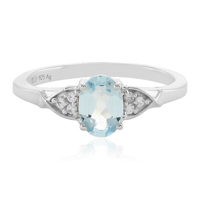 Anello in argento con Topazio Blu Cielo