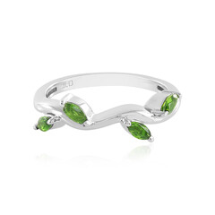 Anello in argento con Diopside Russo