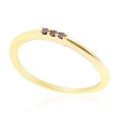 Anello in oro con Diamante Cognac Rosso I1 (de Melo)