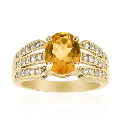 Anello in argento con Citrino