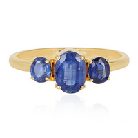 Anello in argento con Cianite del Nepal