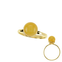 Anello in argento con Ambra Baltica