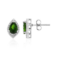 Orecchini in argento con Diopside Russo