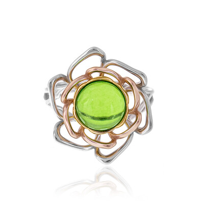 Anello in argento con Ambra Verde Colombiana (dagen)