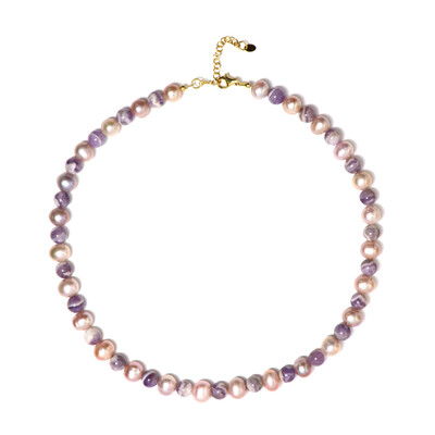 Collana in argento con Ametista Chevron