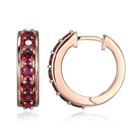 Orecchini in argento con Rodolite