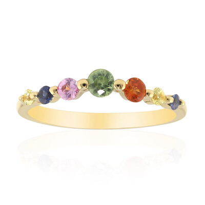 Anello in argento con Zaffiro Verde