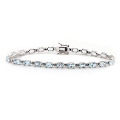 Bracciale in argento con Topazio Blu Cielo