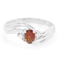 Anello in argento con Granato Malaya