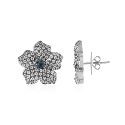 Orecchini in argento con Topazio Blu Londra (Dallas Prince Designs)
