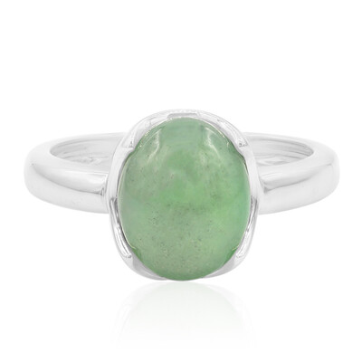 Anello in argento con Giadeite Verde (Annette)