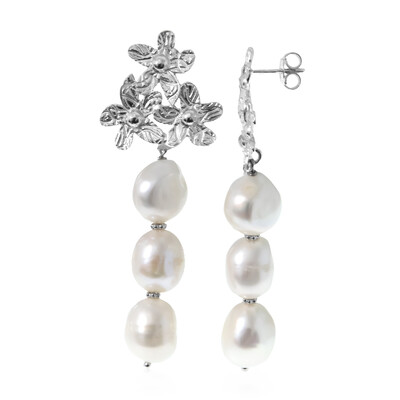 Orecchini in argento con Perla di Acqua Dolce (Joias do Paraíso)