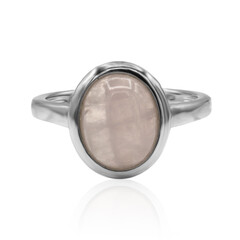 Anello in argento con Quarzo Rosa