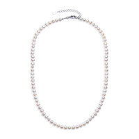 Collana in argento con Perla d'Acqua Dolce Bianca
