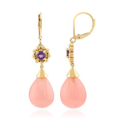 Orecchini in argento con Calcedonio Rosa