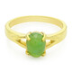 Anello placcato in oro con Crisoprasio Imperiale