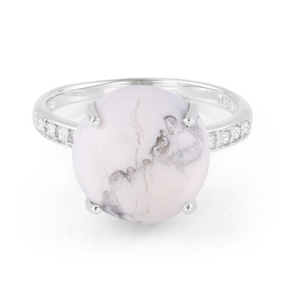 Anello in argento con Howlite