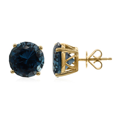 Orecchini in oro con Topazio Blu Londra