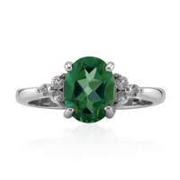 Anello in argento con Topazio Verde Farfalla