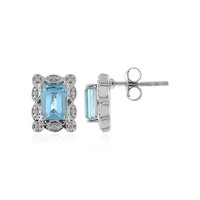 Orecchini in argento con Topazio Blu Cielo