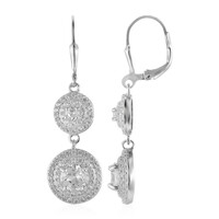 Orecchini in argento con Topazio Bianco