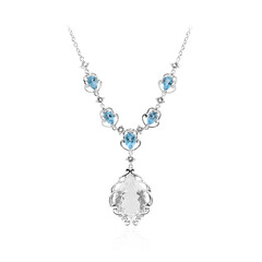 Collana in argento con Topazio Bianco