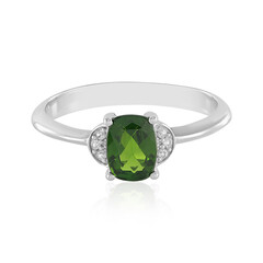 Anello in argento con Diopside Russo