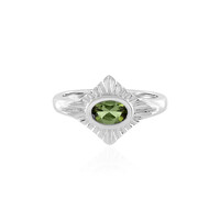 Anello in argento con Tormalina Verde