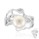 Anello in argento con Perla d'Acqua Dolce Bianca (TPC)
