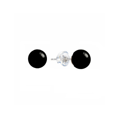 Orecchini in argento con Tormalina Nera