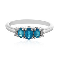 Anello in argento con Apatite Blu Neon