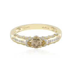 Anello in oro con Diamante Champagne I2 (de Melo)