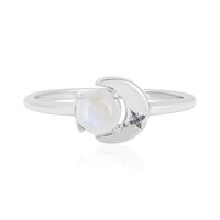 Anello in argento con Pietra di Luna Arcobaleno