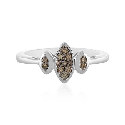 Anello in argento con Diamante Champagne I2