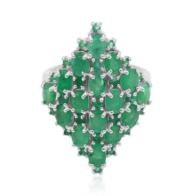 Anello in argento con Smeraldo d'India