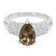 Anello in argento con Quarzo Fumè