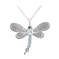 Collana in argento con Topazio Blu Cielo