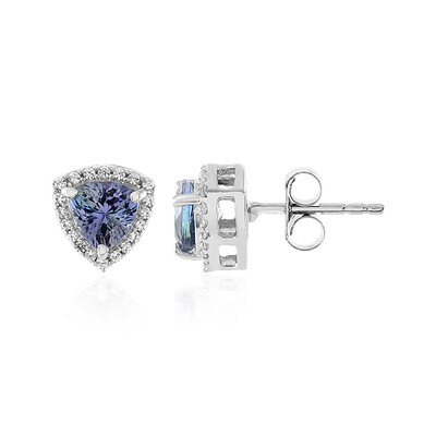 Orecchini in argento con Tanzanite (non riscaldata)