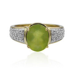 Anello in oro con Opale Verde Brasiliano (Tenner Diniz)